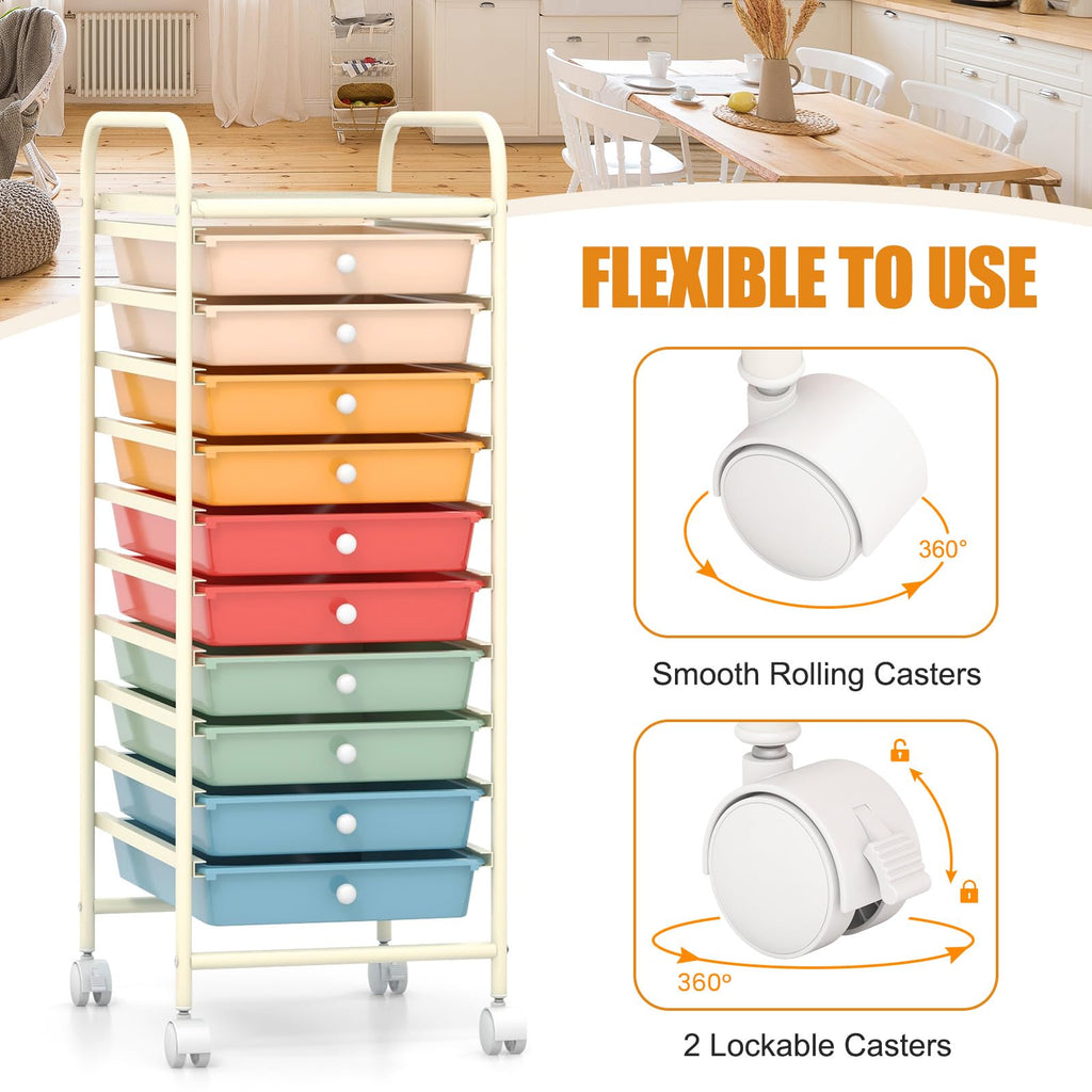 10 Drawer Rolling Storage Cart Y508508