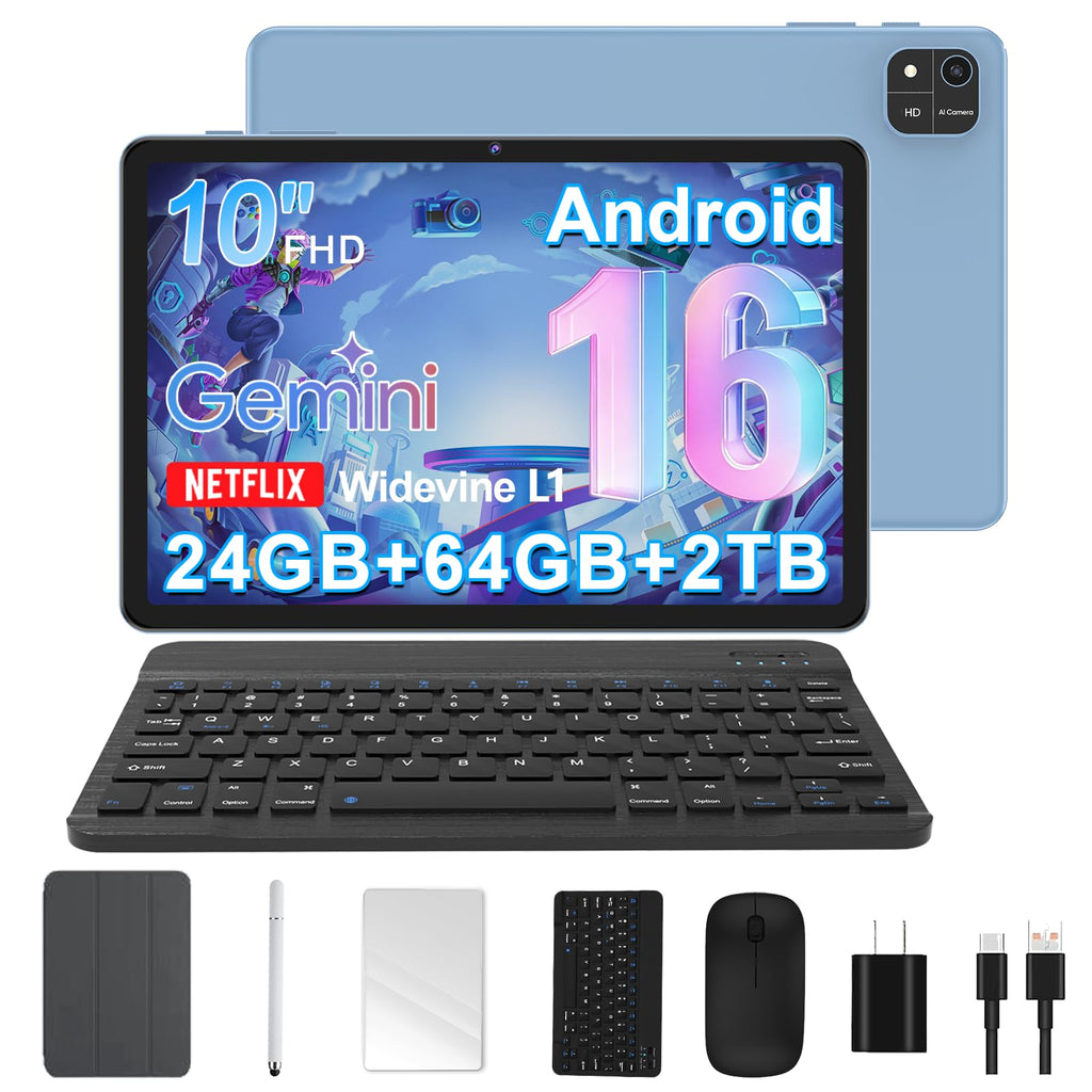 10 Inch Octa-Core Tablet with Keyboard Case Mouse Stylus N178125