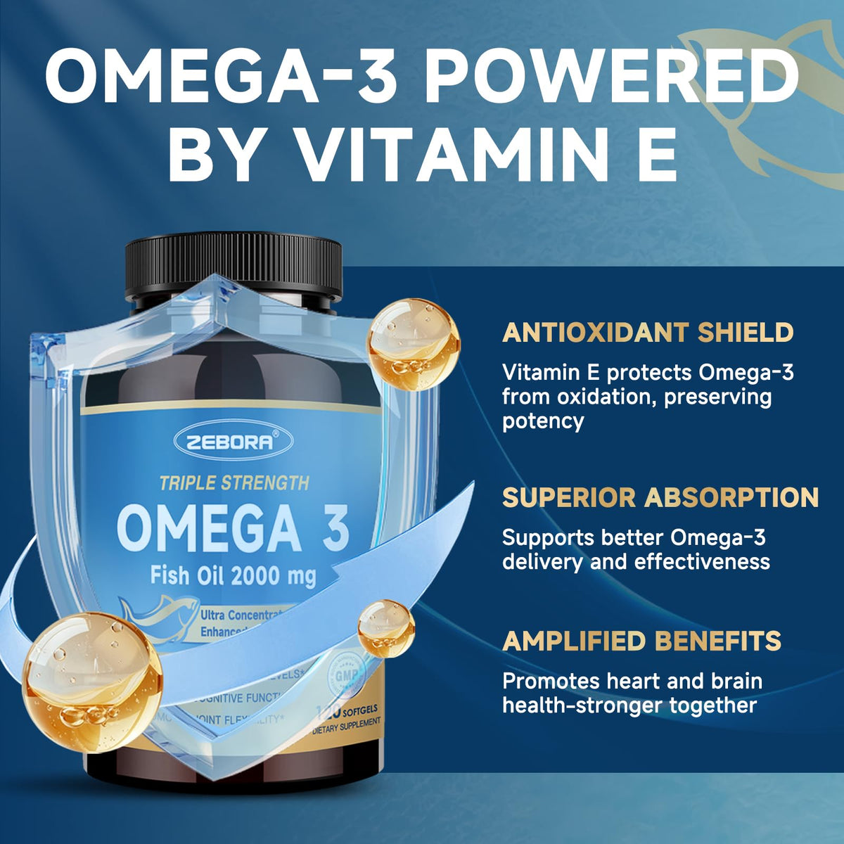 Omega-3 Fish Oil 2000mg 120 Softgels R9899
