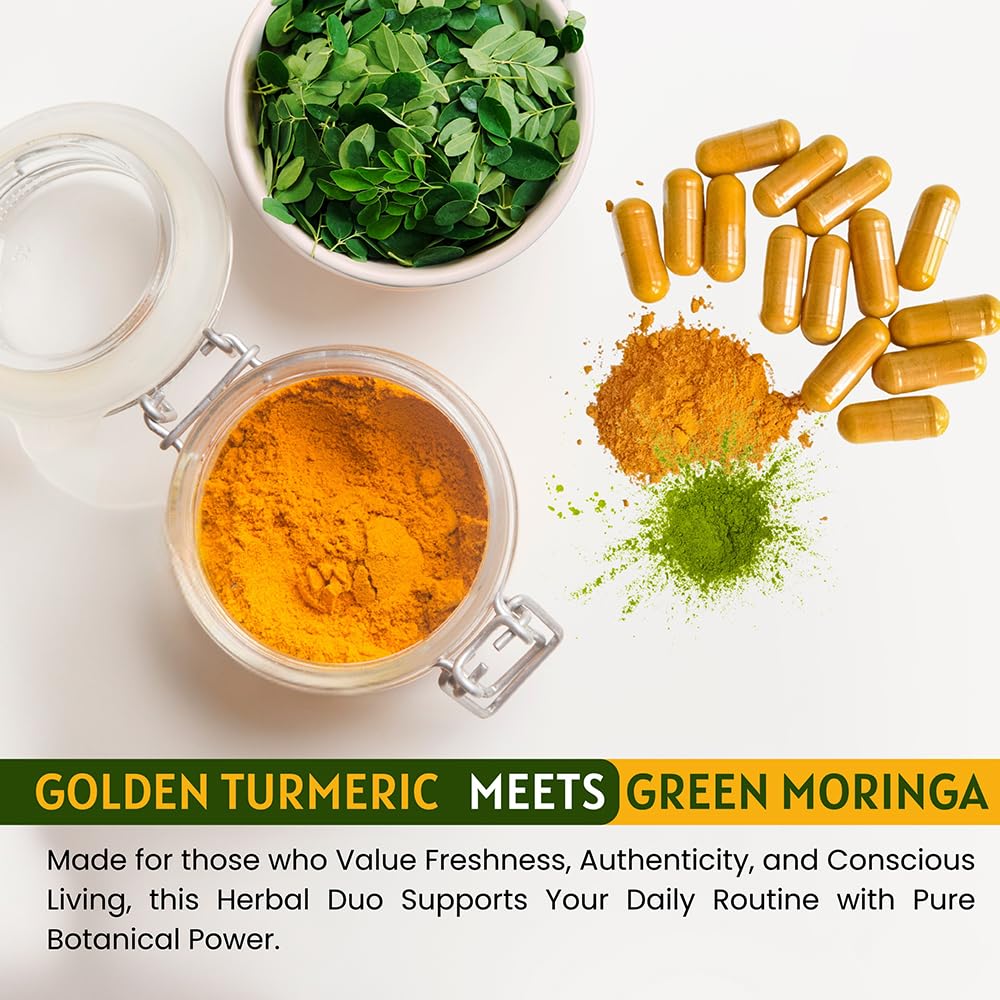 Organic Moringa Turmeric Black Pepper 120 Capsules C892