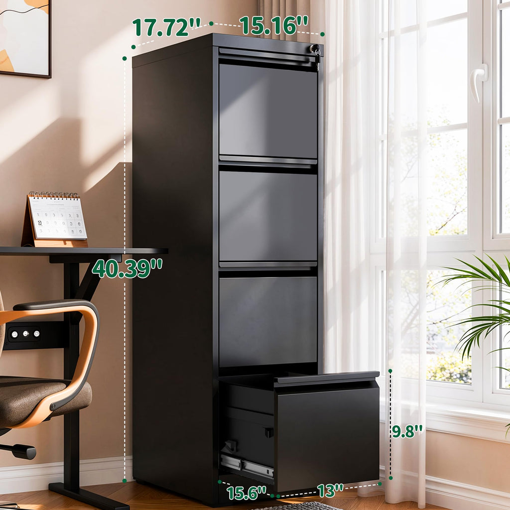 4 Drawer Metal File Cabinet with Lock D83920