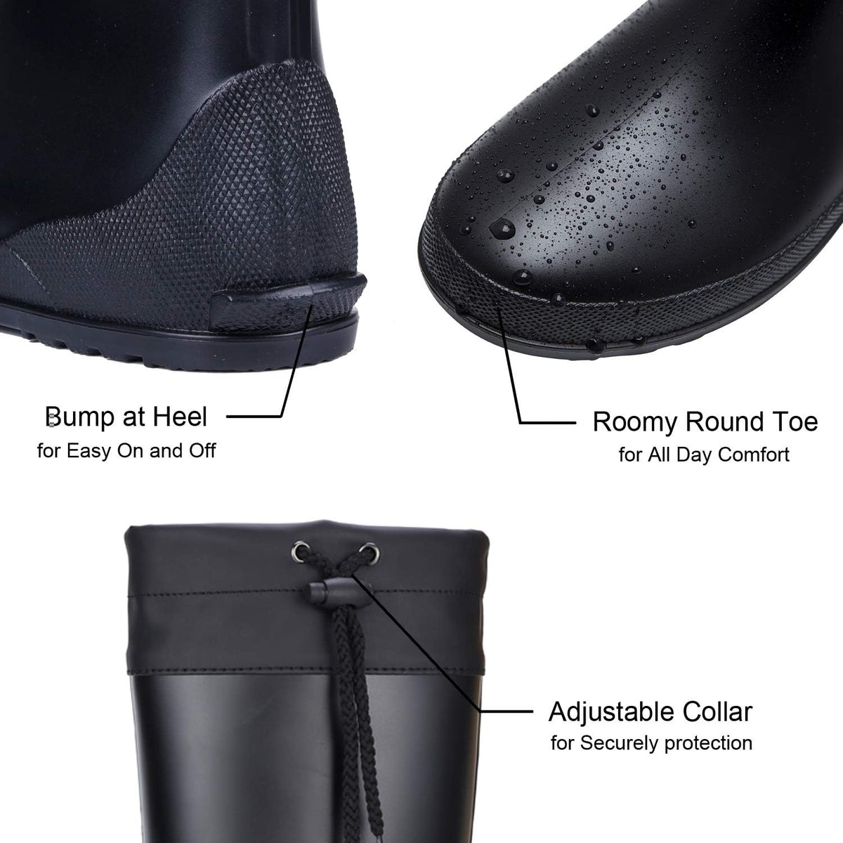 Women's Mid Calf Rain Boots H50462