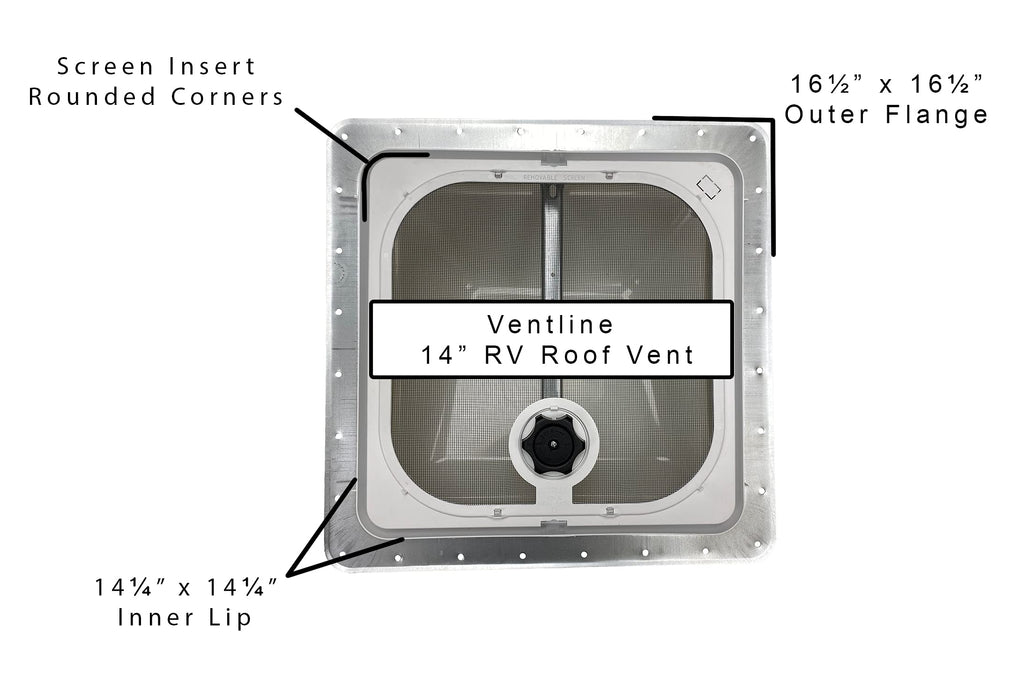 14" RV Roof Vent White Lid Non-Powered D98434