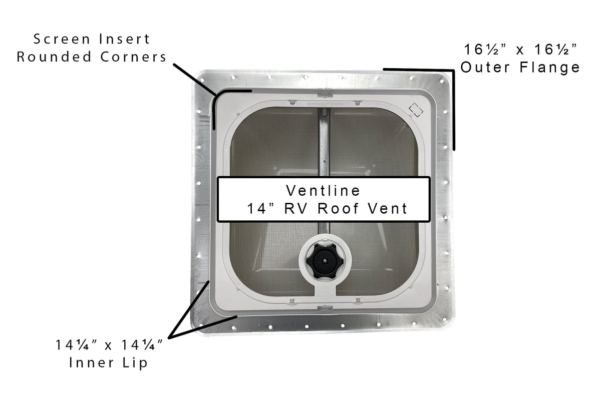 14" RV Roof Vent White Lid Non-Powered D98434
