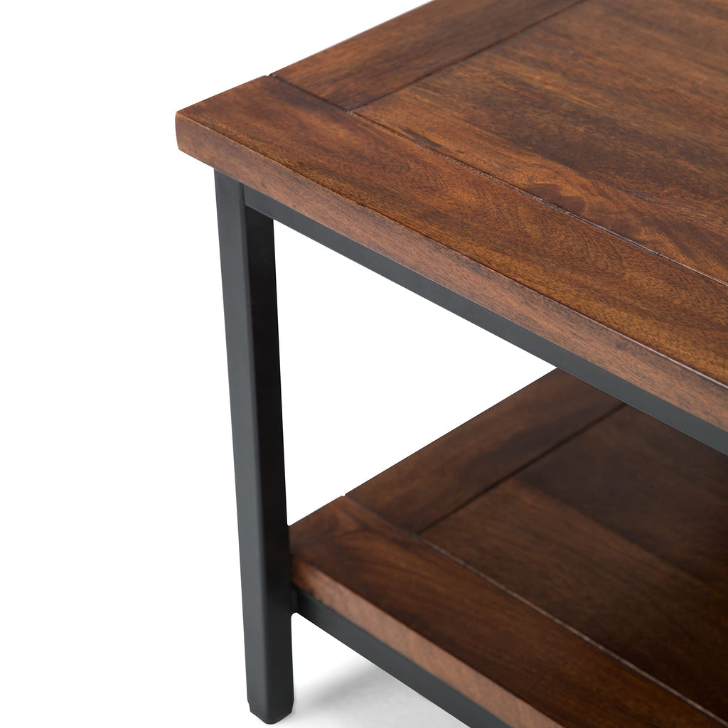 48 inch Dark Cognac Brown Mango Wood Coffee Table H649