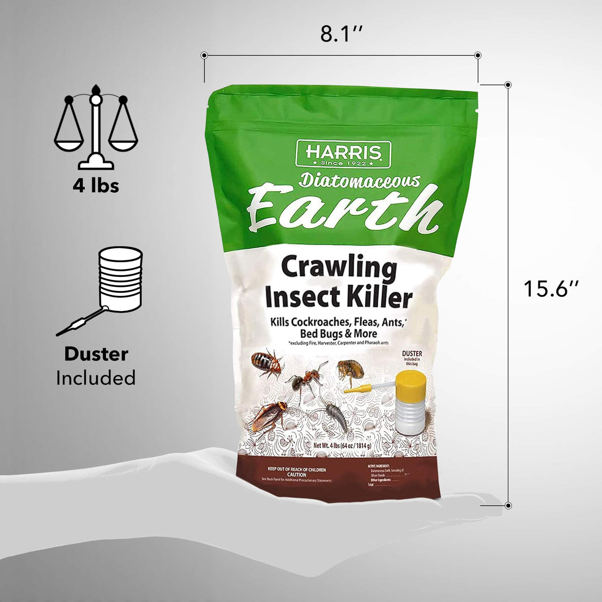 Diatomaceous Earth Crawling Insect Killer 4lb J2476
