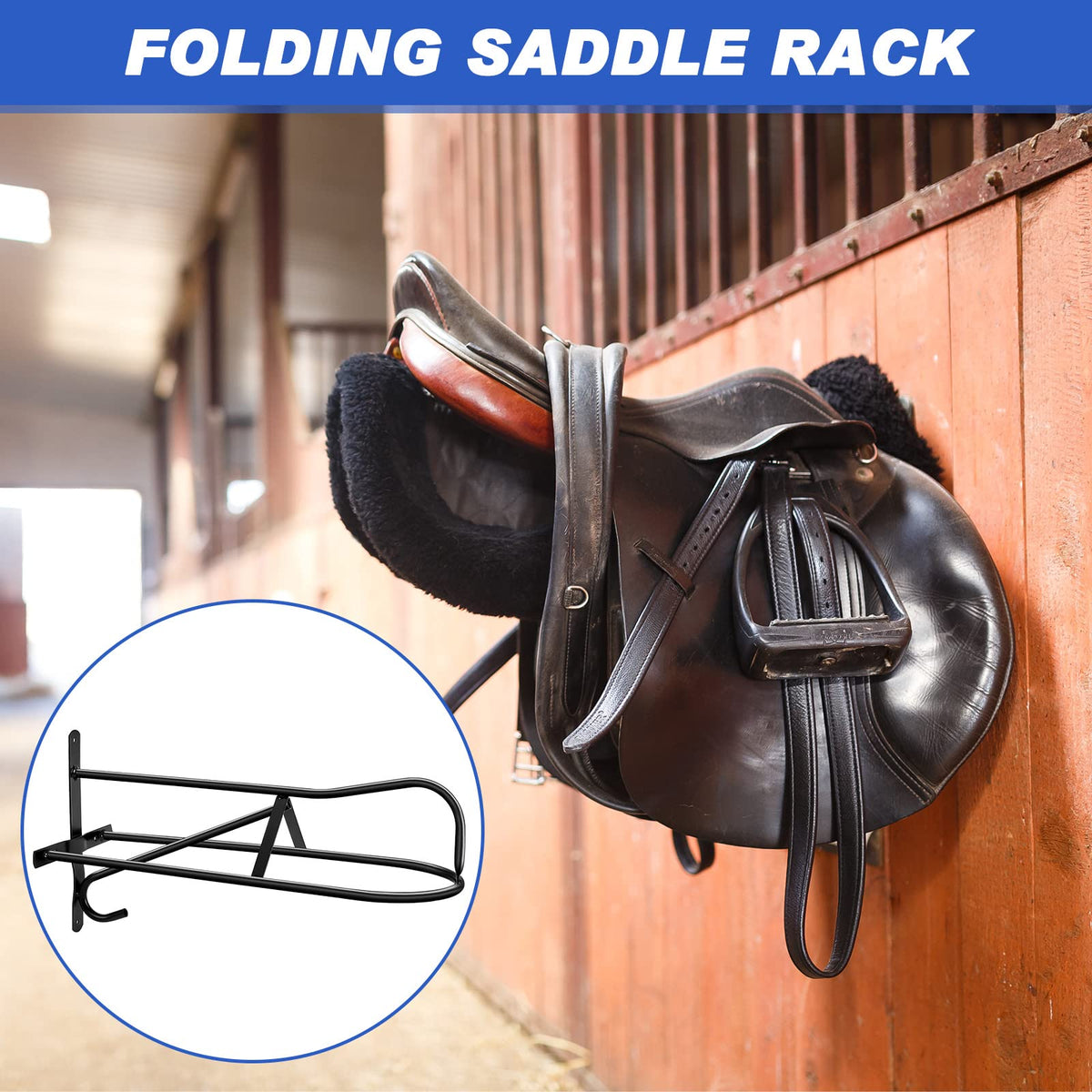 4 Sets Wall Mounted Saddle Rack O4506