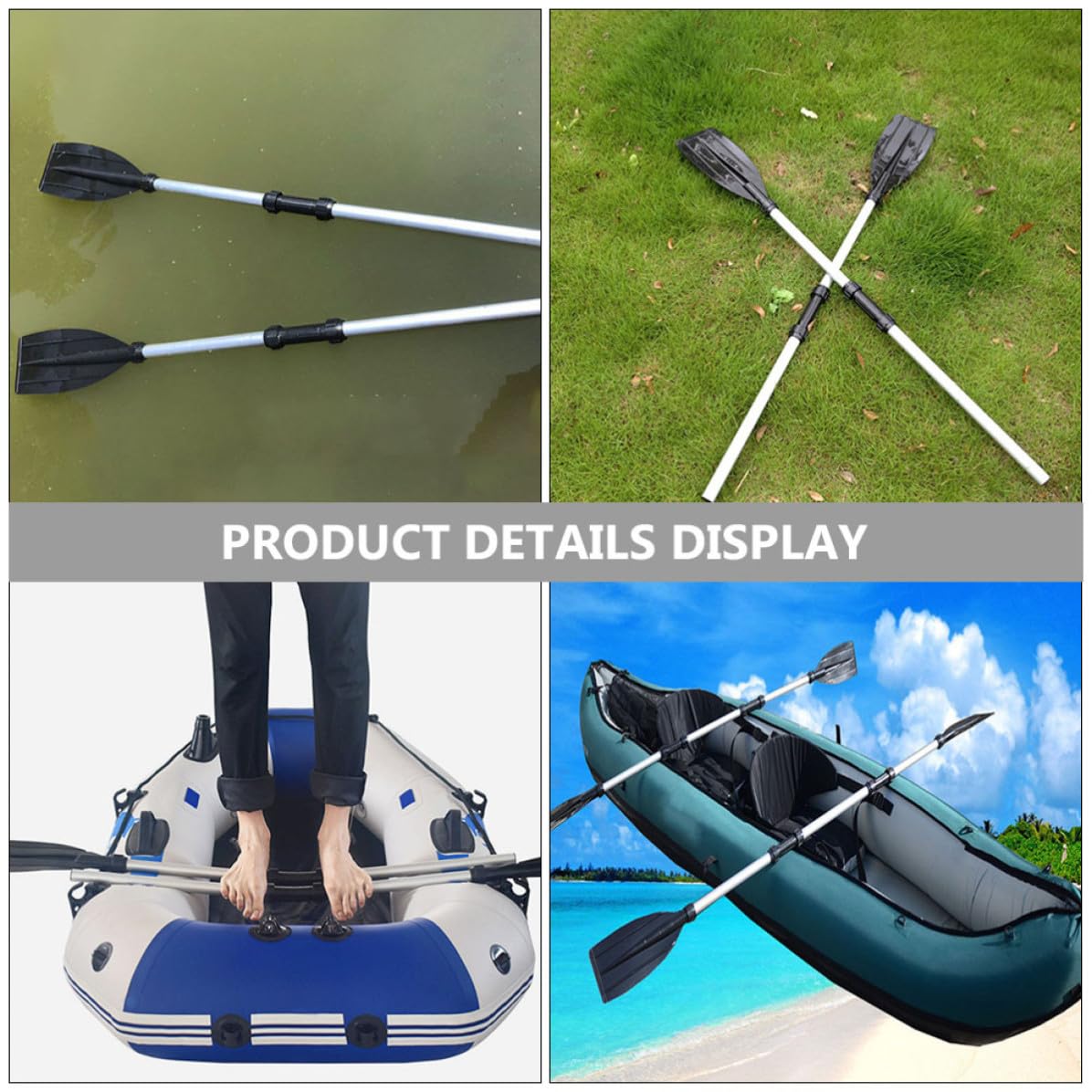 2pcs Adjustable Aluminum Alloy Kayak Paddle Set D303