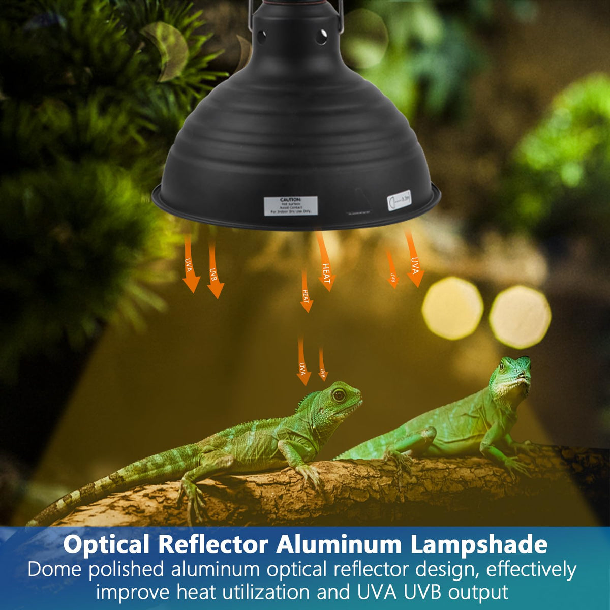 8.5 Inch Reptile Heat Lamp Fixture E26 Base J99101