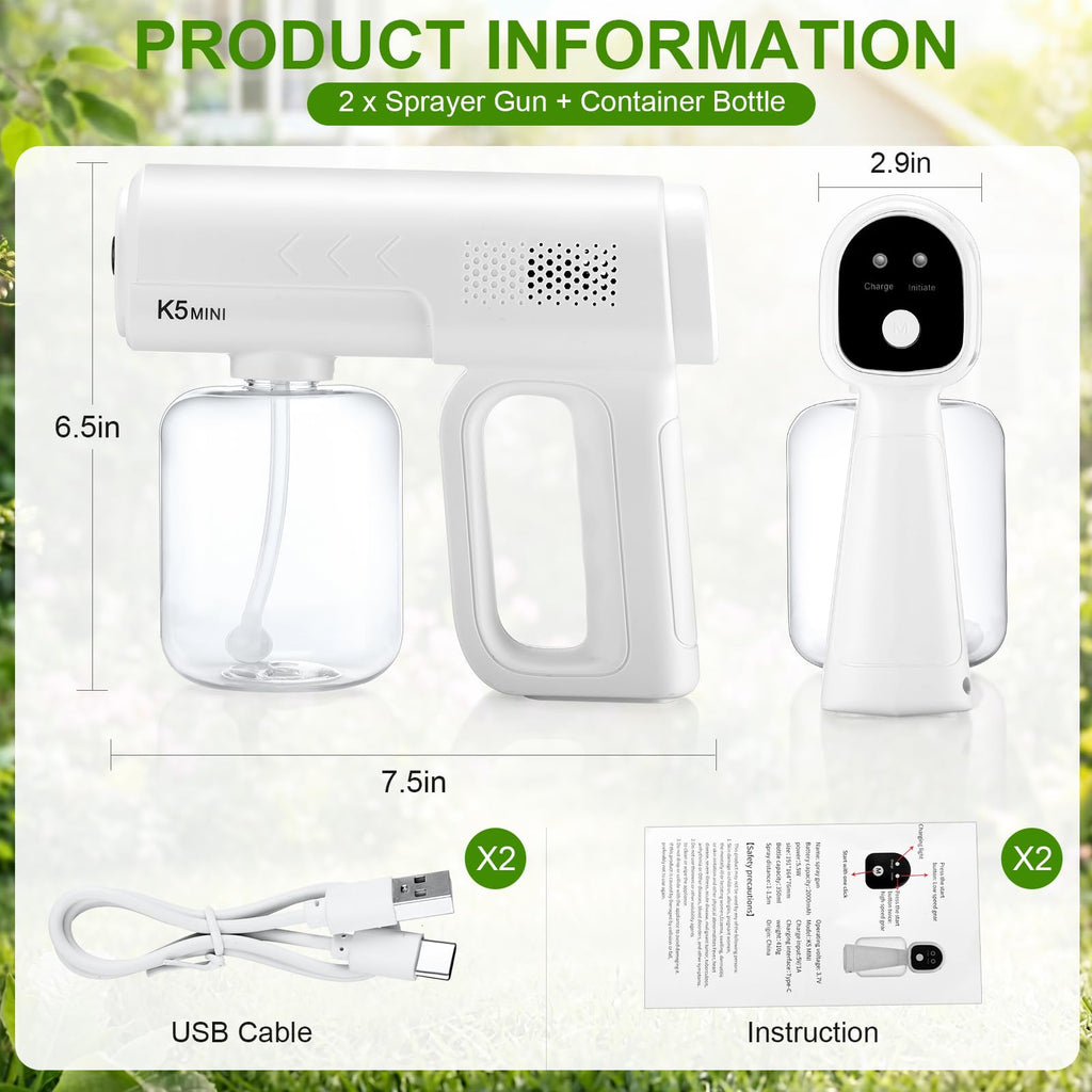 2 Pack Rechargeable Handheld Nano Sprayer B784128