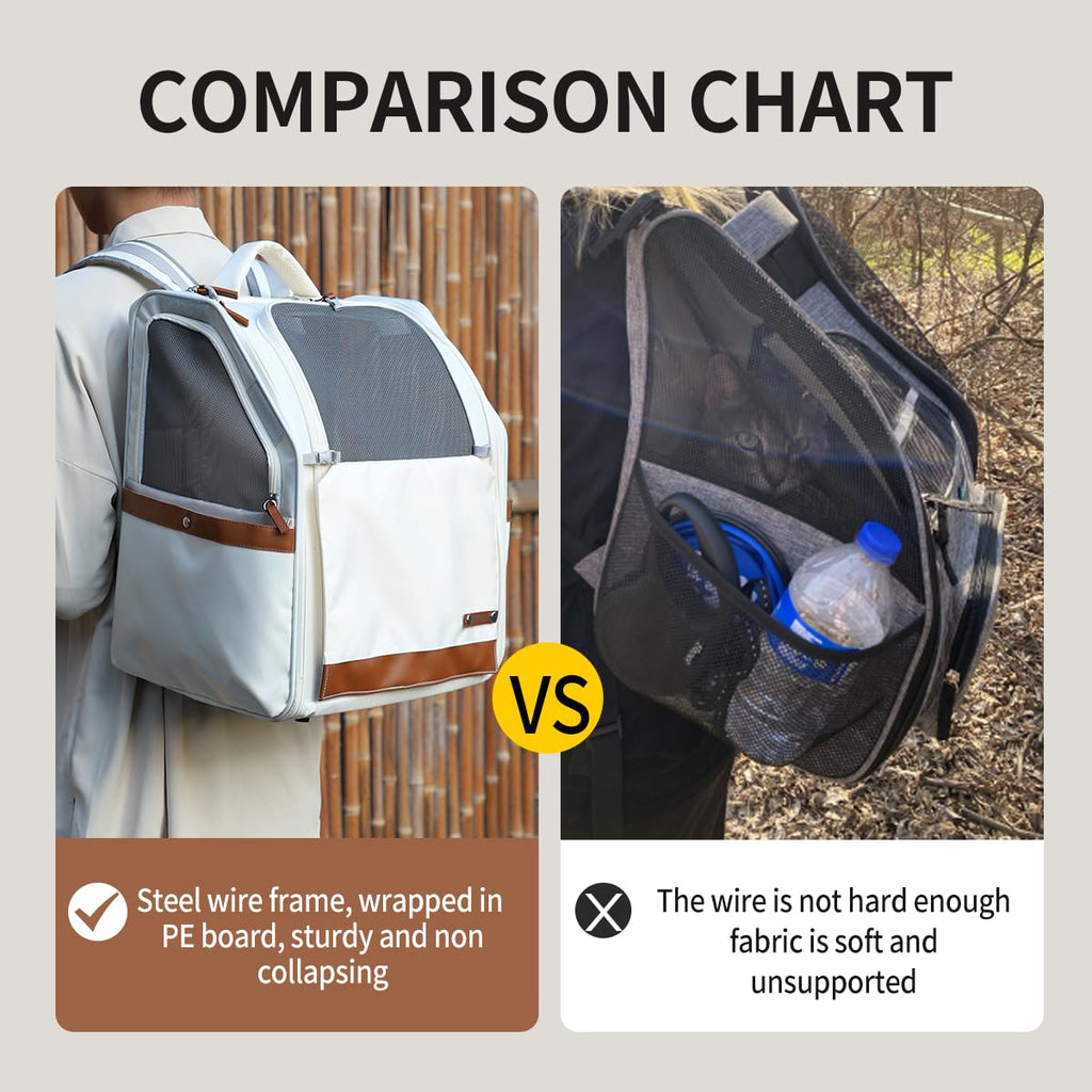 White Breathable Mesh Pet Backpack D637009