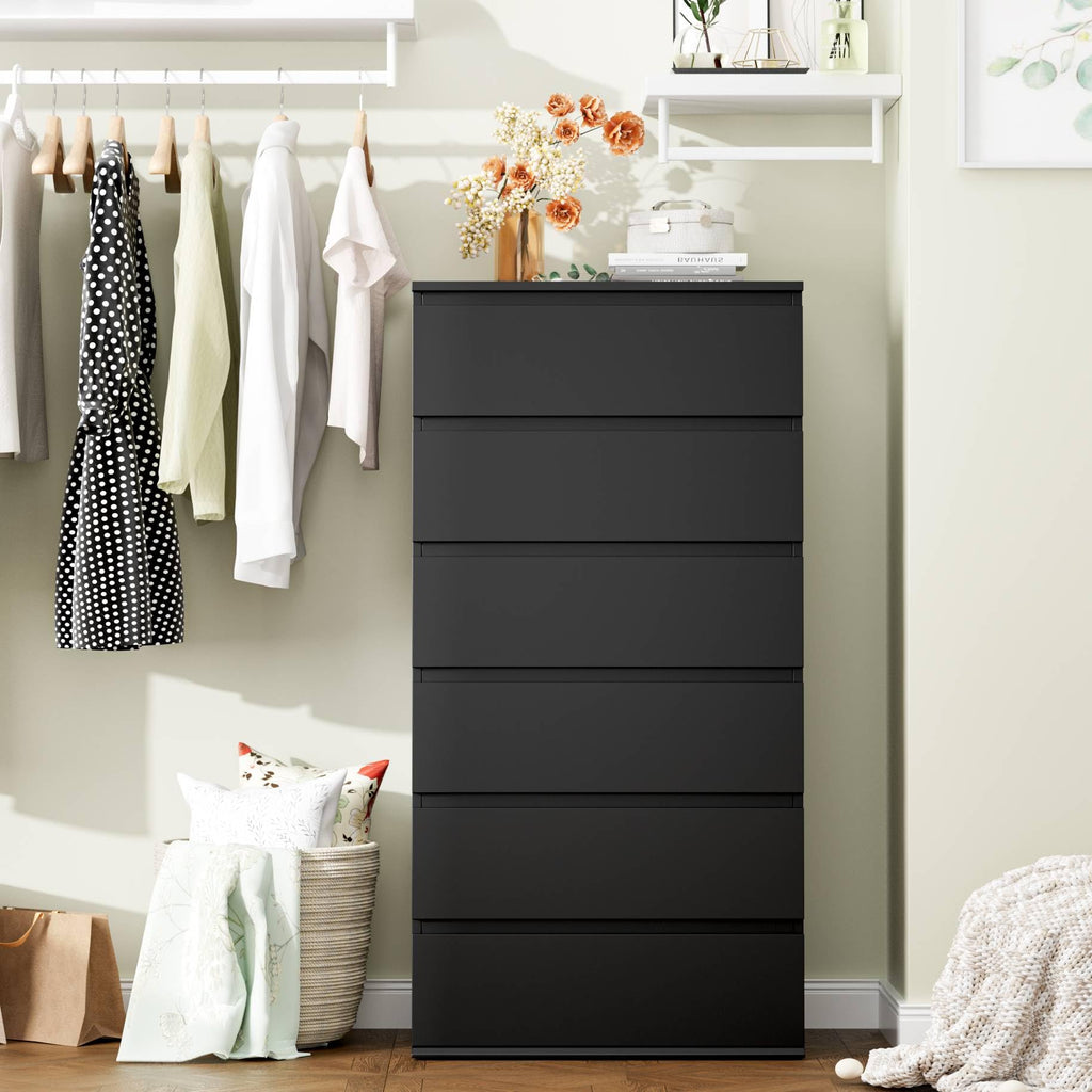 Black 6 Drawer Dresser O35489