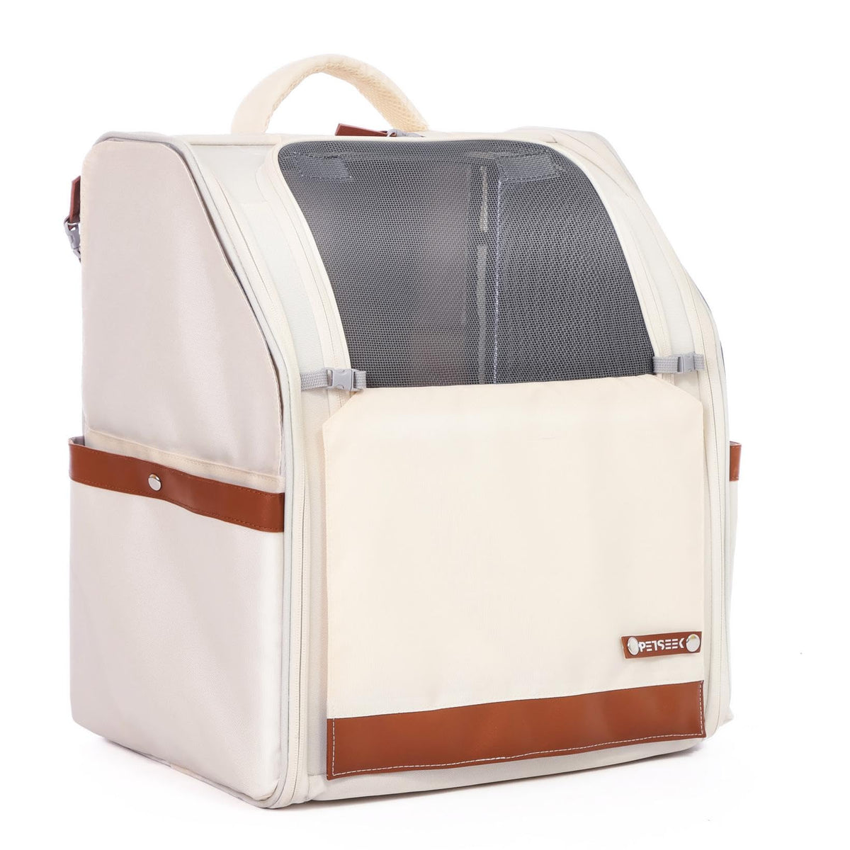 White Breathable Mesh Pet Backpack D637009