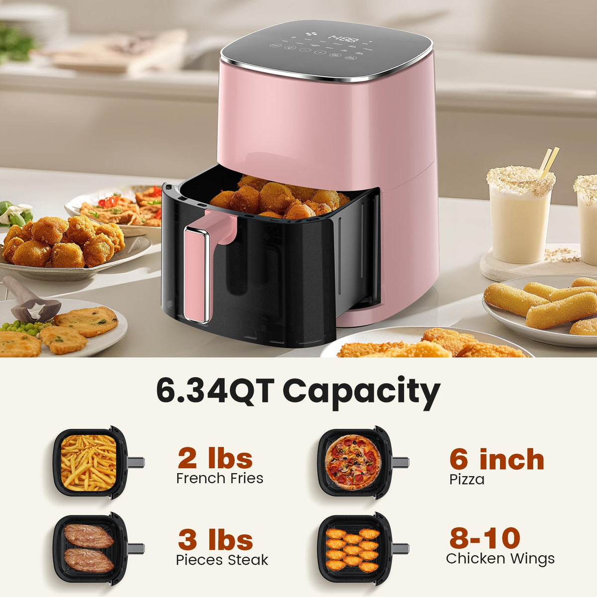 6 Quarts Air Fryer with Window G72325