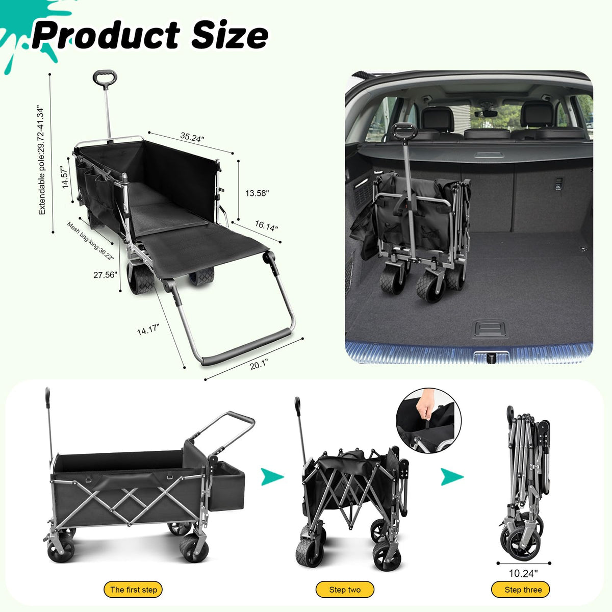 Large Dog Wagon Cart H128