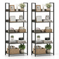 5-Tier Wooden Bookshelf Set of 2 Y9229
