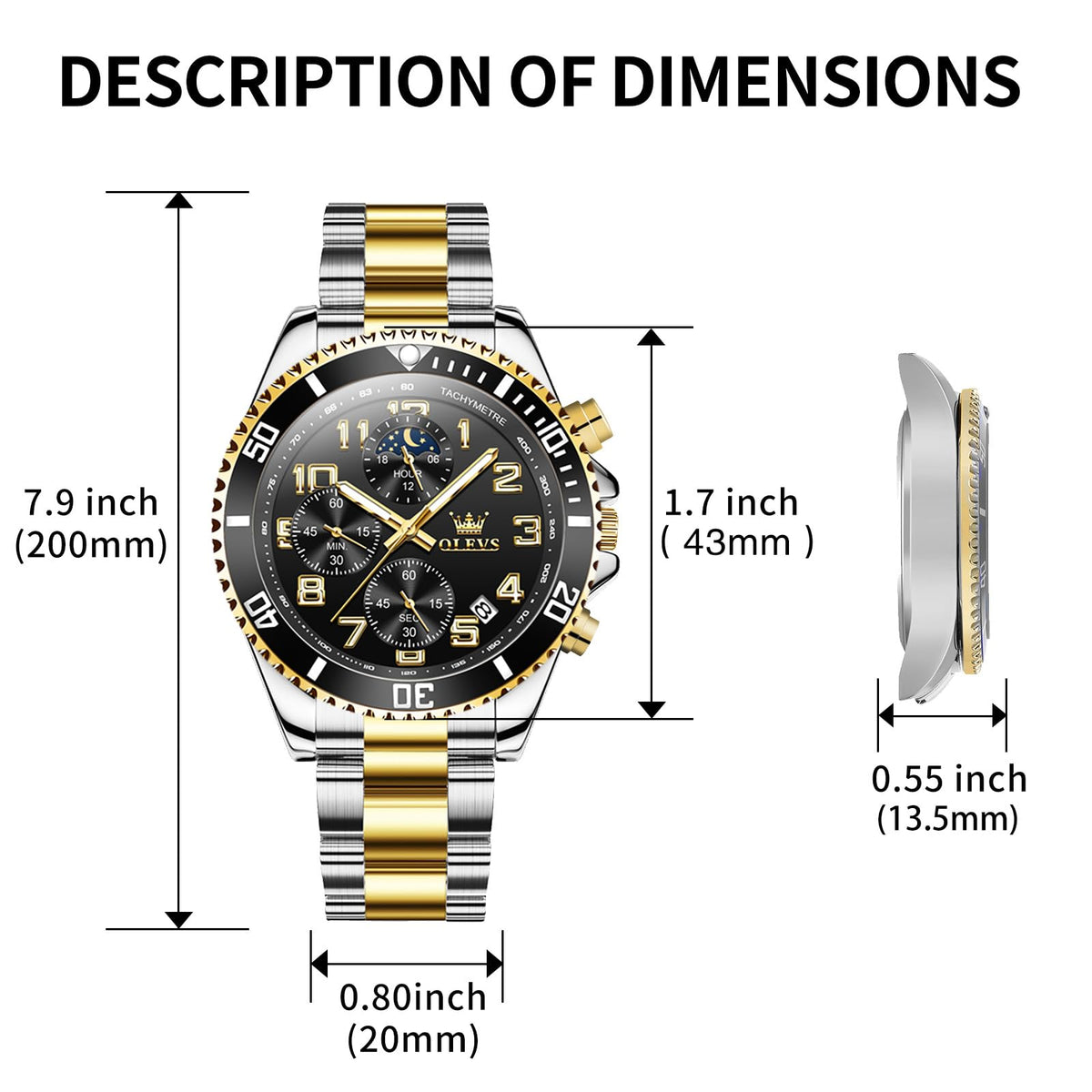 Mens Stainless Steel Waterproof Analog Watch T55292