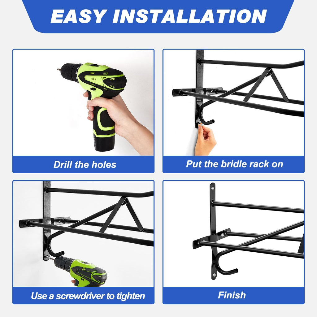 4 Sets Wall Mounted Saddle Rack O4506