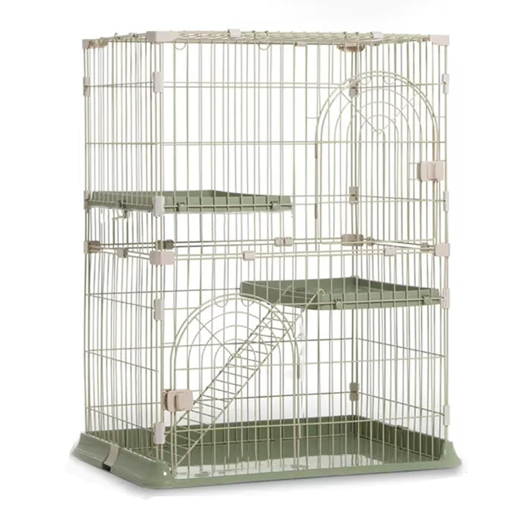3/4-Tier Wire Cat Cage Playpen Kennel with Hammock F2864