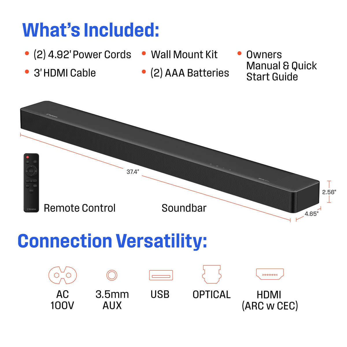 4K 50 Inch TV and 3.1.2 Sound Bar M109