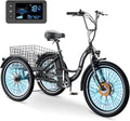 350W 36V 7 Speeds Electric Tricycle with Basket F2622