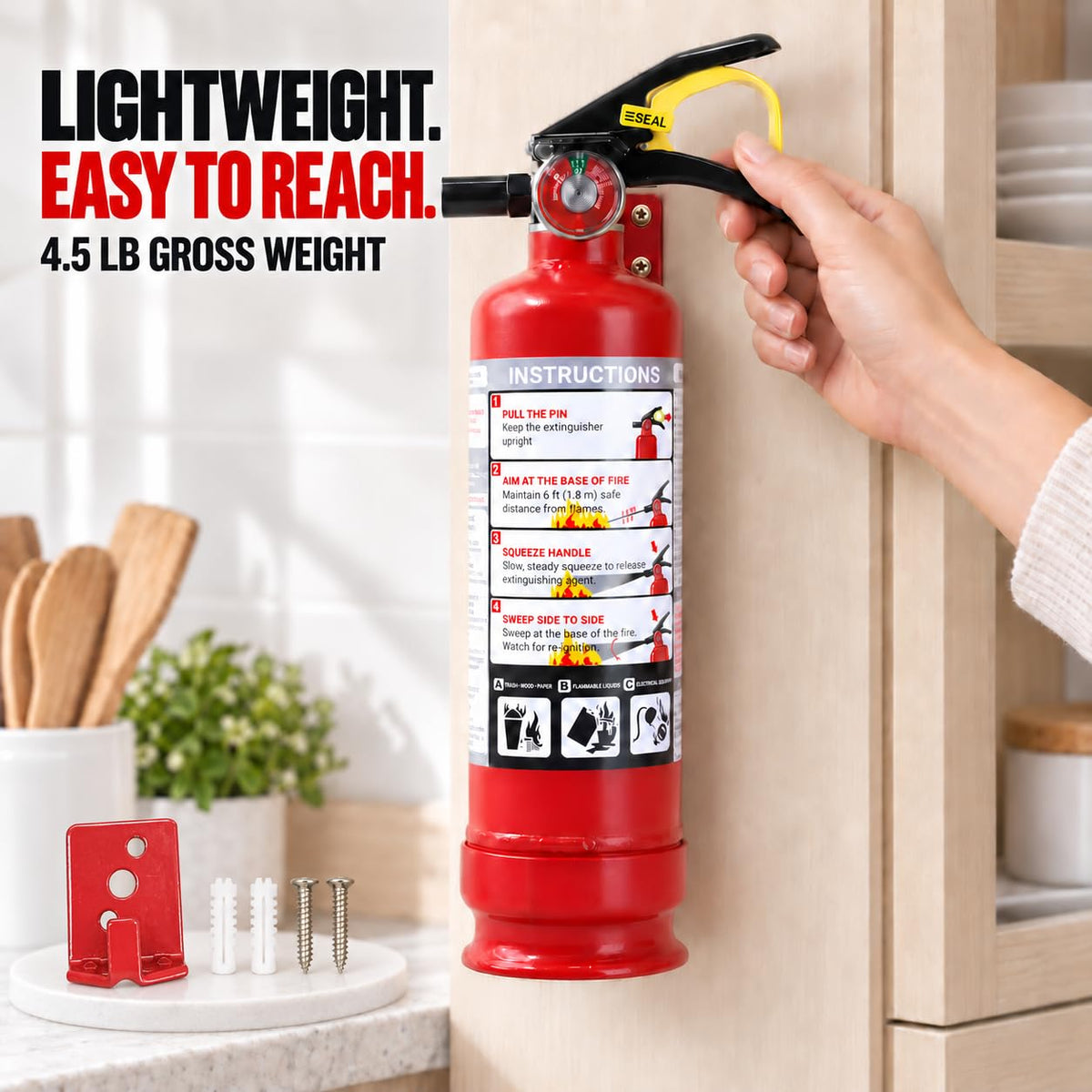 2.5 lb ABC Dry Chemical Fire Extinguishers 4-Pack Q88801