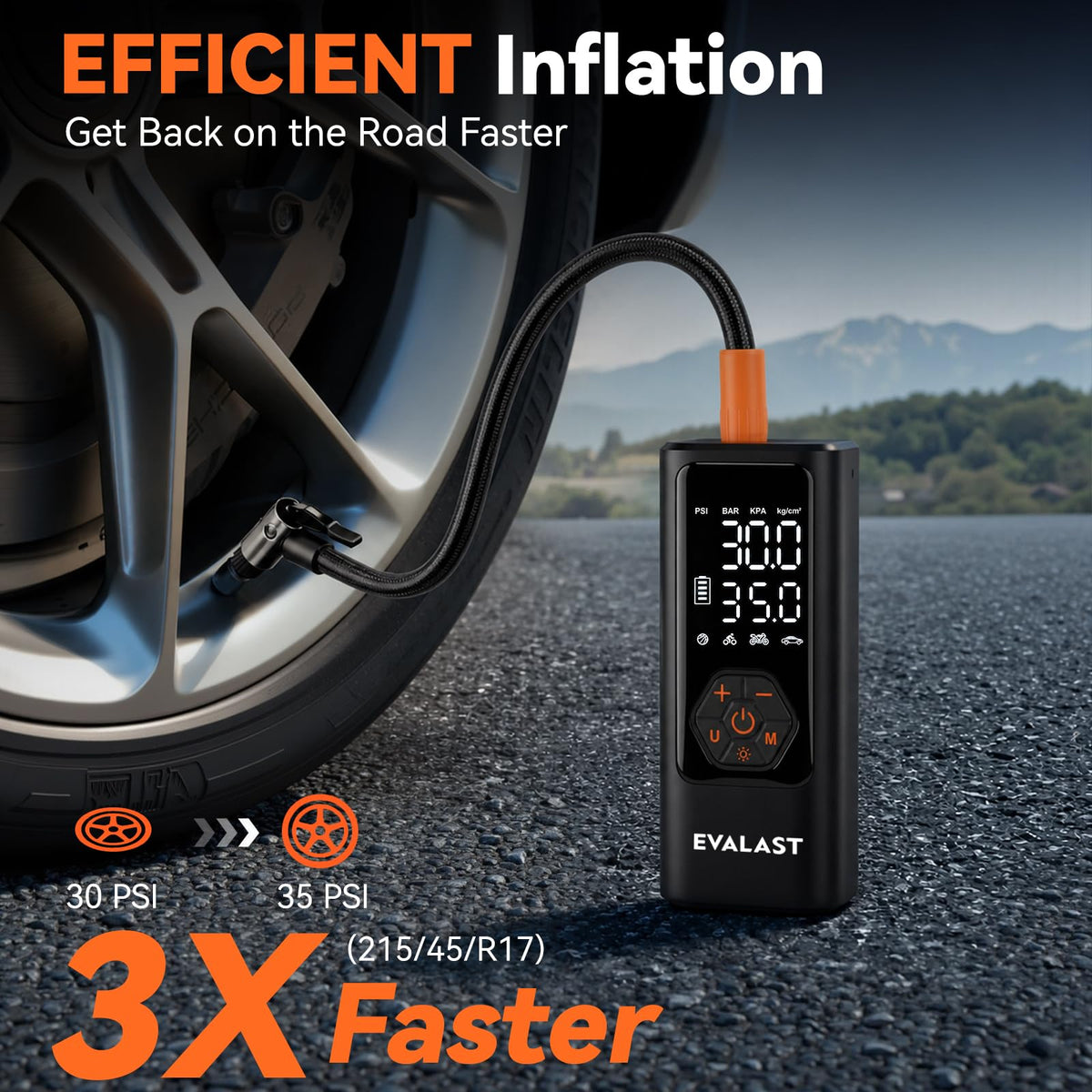 Portable Air Compressor 150 PSI Cordless Tire Inflator F854858