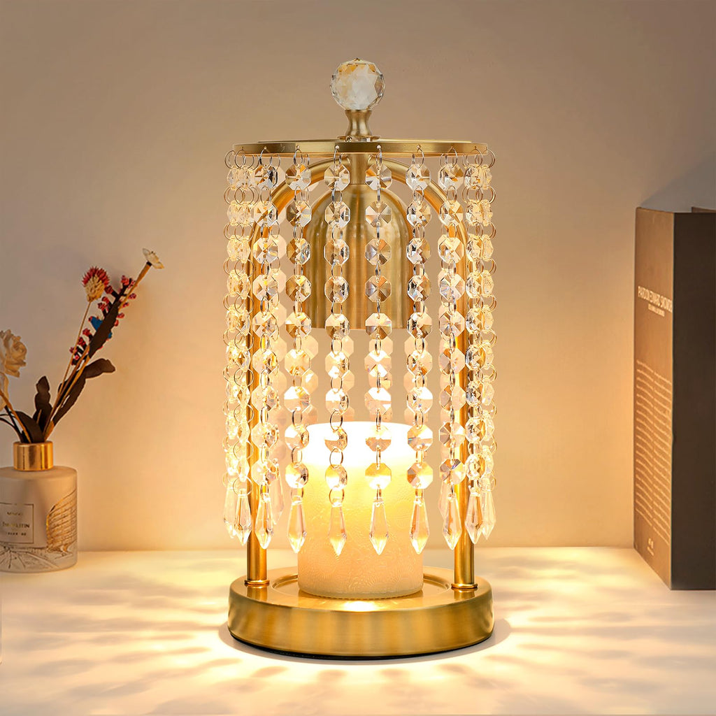 Gold Candle Warmer Lamp with Timer and Dimmer K35905