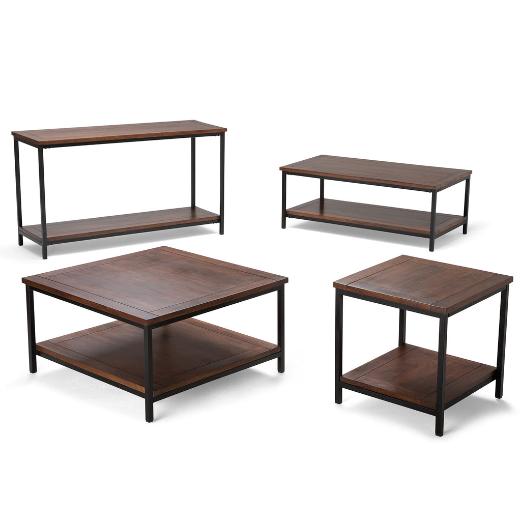 48 inch Dark Cognac Brown Mango Wood Coffee Table H649