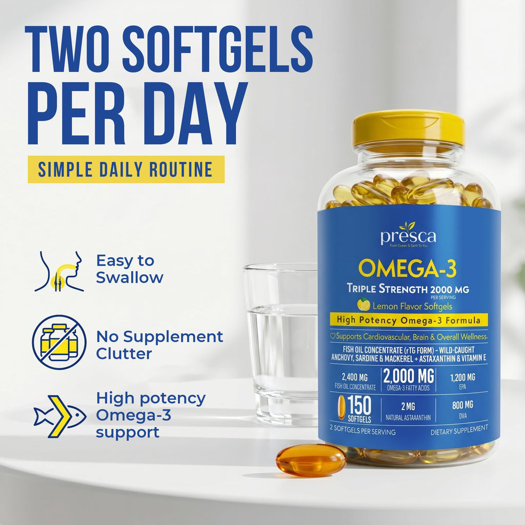 Omega 3 Fish Oil 2400mg 150 Softgels O4585