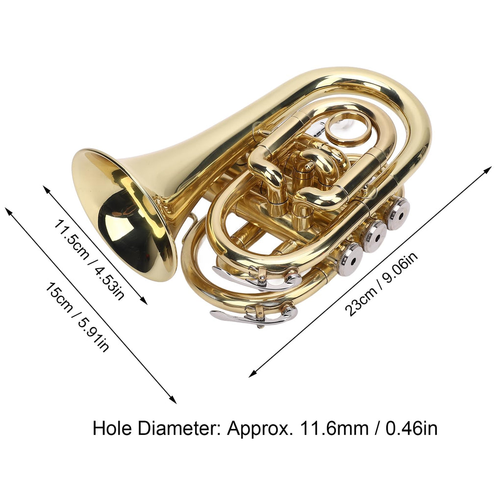 Bb Pocket Trumpet with 7C Mouthpiece and Hard Case X770777