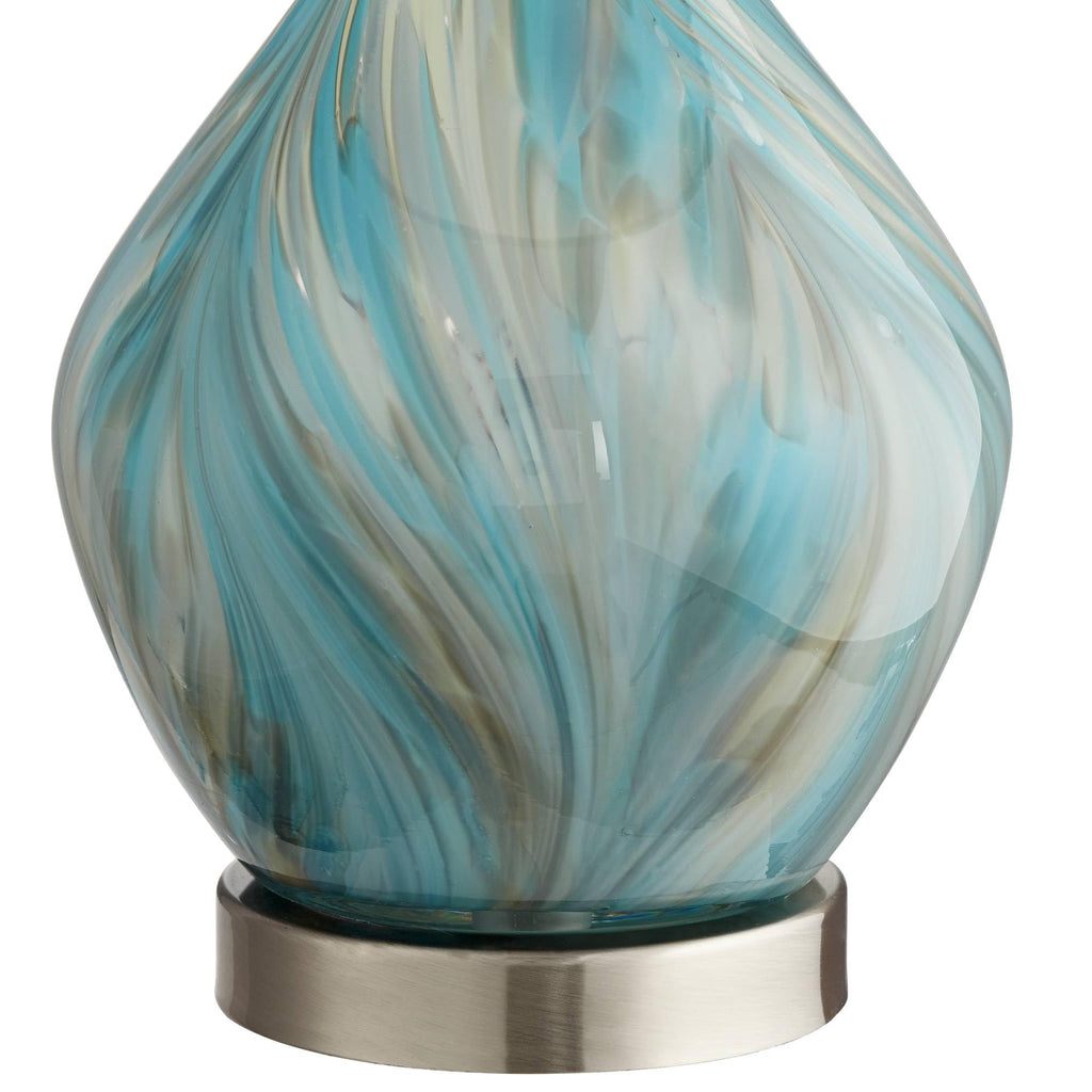 22" Blue Art Glass Table Lamp J235520