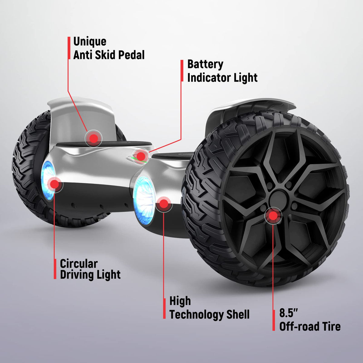 8.5" Off Road Self Balancing Scooter with 700W Motor G3556