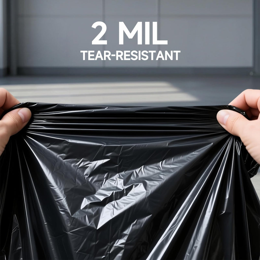 55 Gallon 2 Mil Black Heavy Duty Trash Bags, 20 Count Q794864