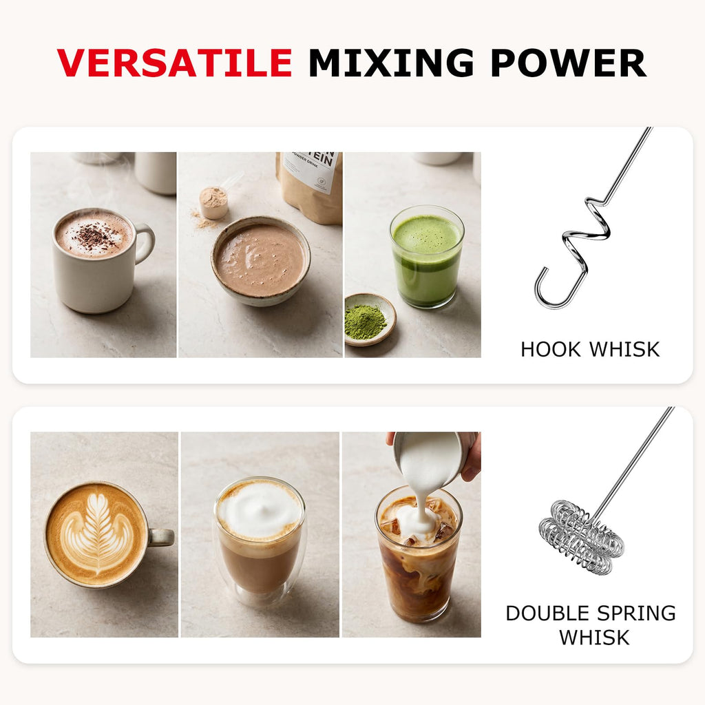 Rechargeable 3-Speed Handheld Milk Frother I7186