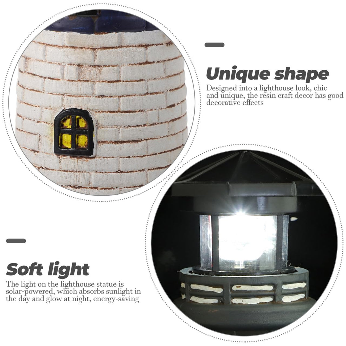 Solar Lighthouse Outdoor Statue E269272