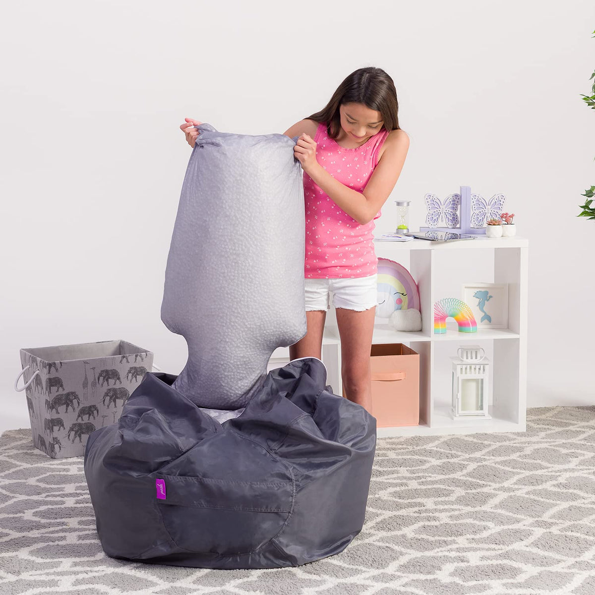 Bean Bag Refill Single Pack White with EZ-Pour Zipper Spout J233