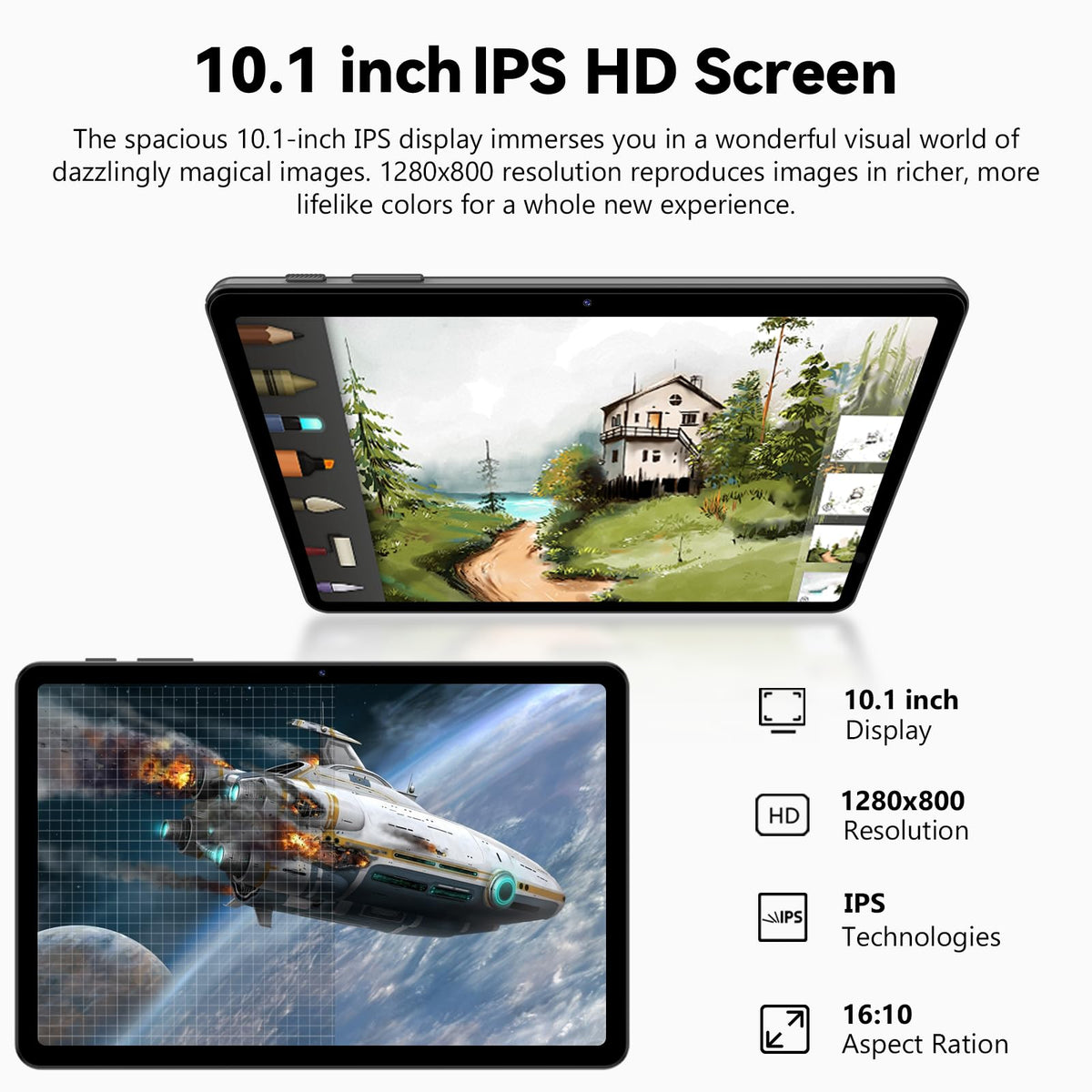 10 Inch Octa-Core Tablet with Keyboard Case Mouse Stylus N178125