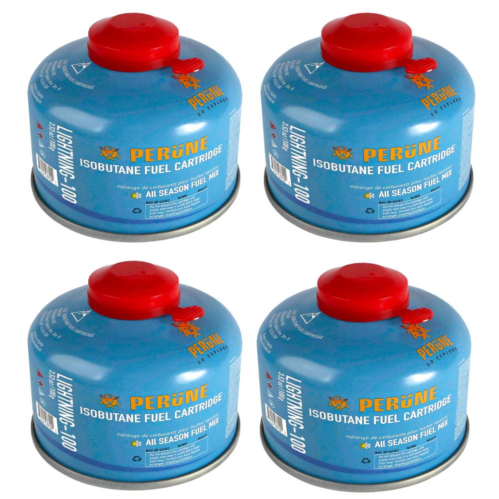 Iso-Butane Camping Fuel Gas Canister 100gram 4 Pack E1591