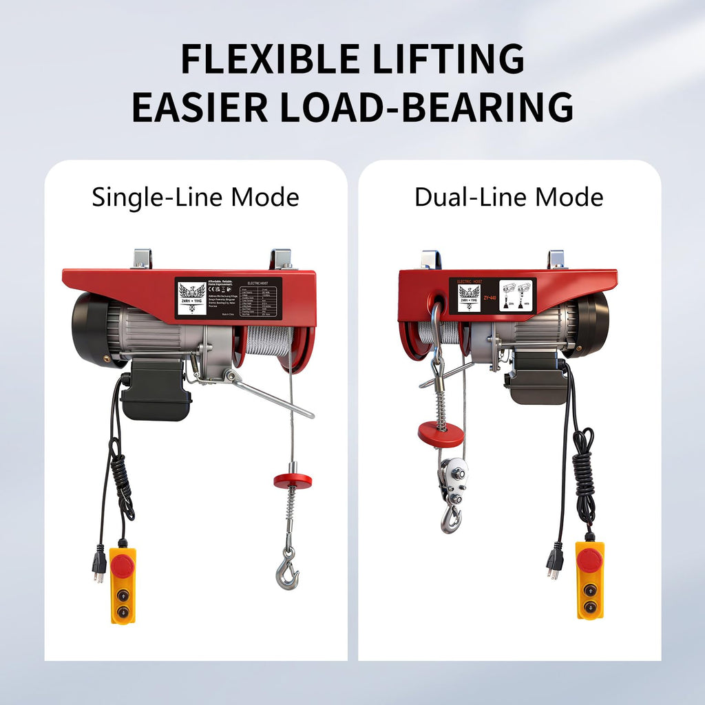 440 lbs 110V Electric Hoist with 14ft Wired Remote Control I992311