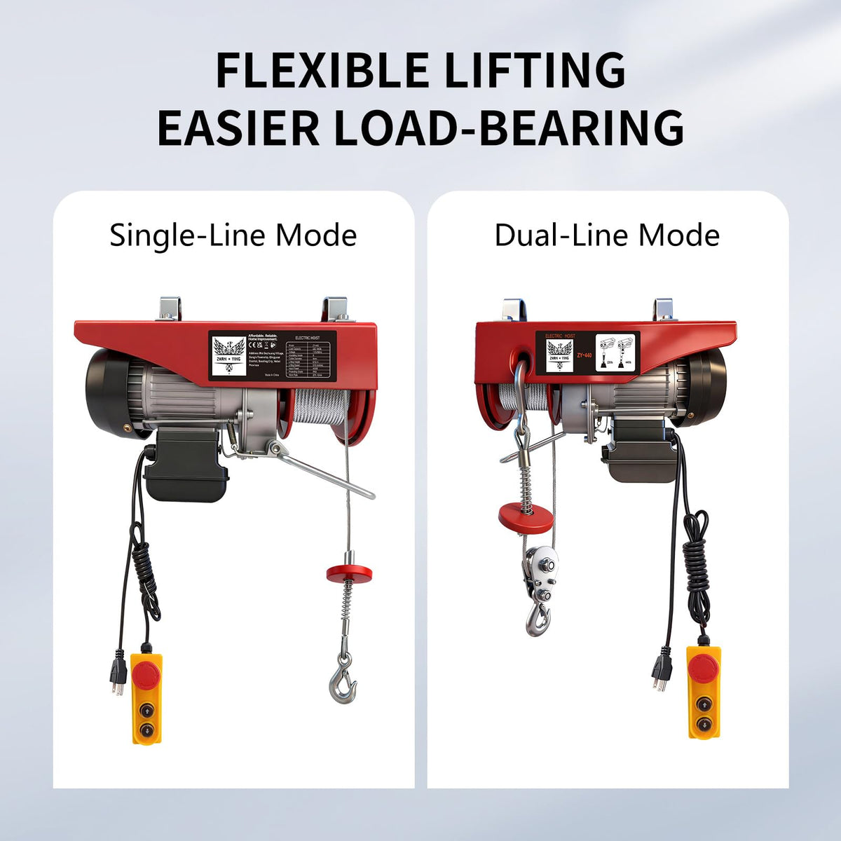 440 lbs 110V Electric Hoist with 14ft Wired Remote Control I992311