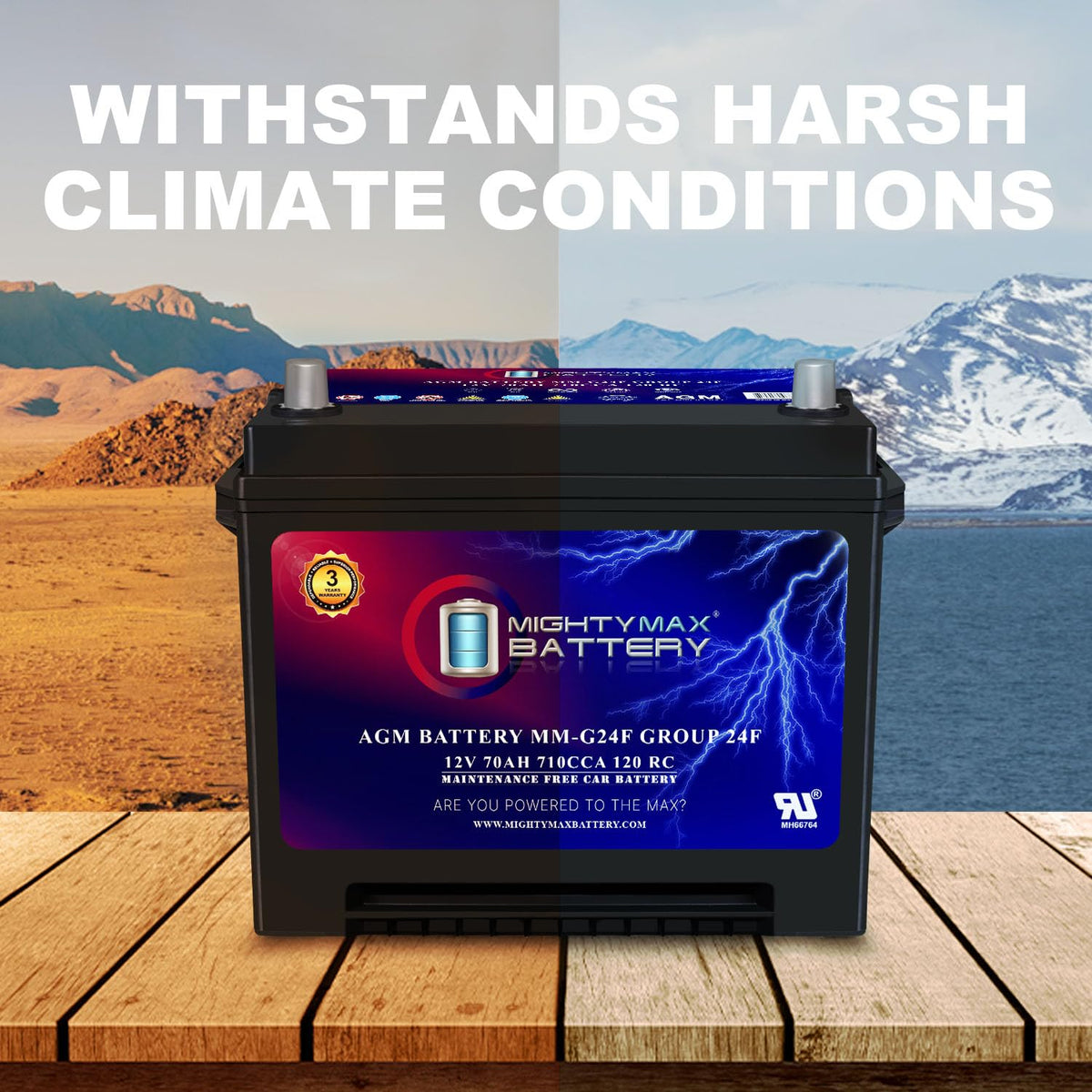 12V 70Ah AGM Replacement Battery S591