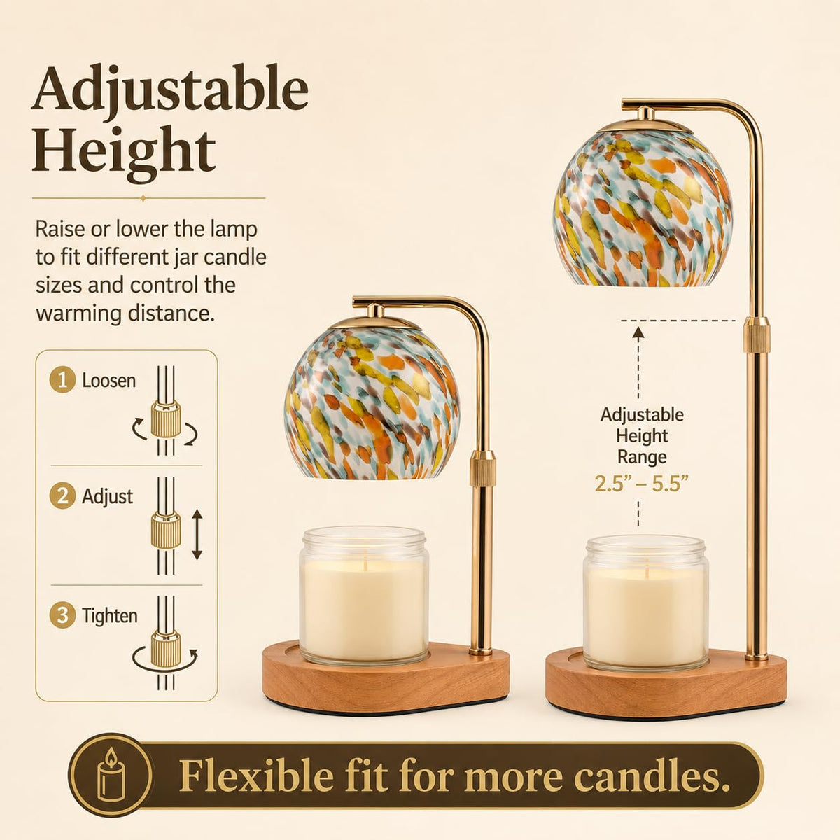 Candle Warmer Lamp with Timer and Dimmable Brightness K241099