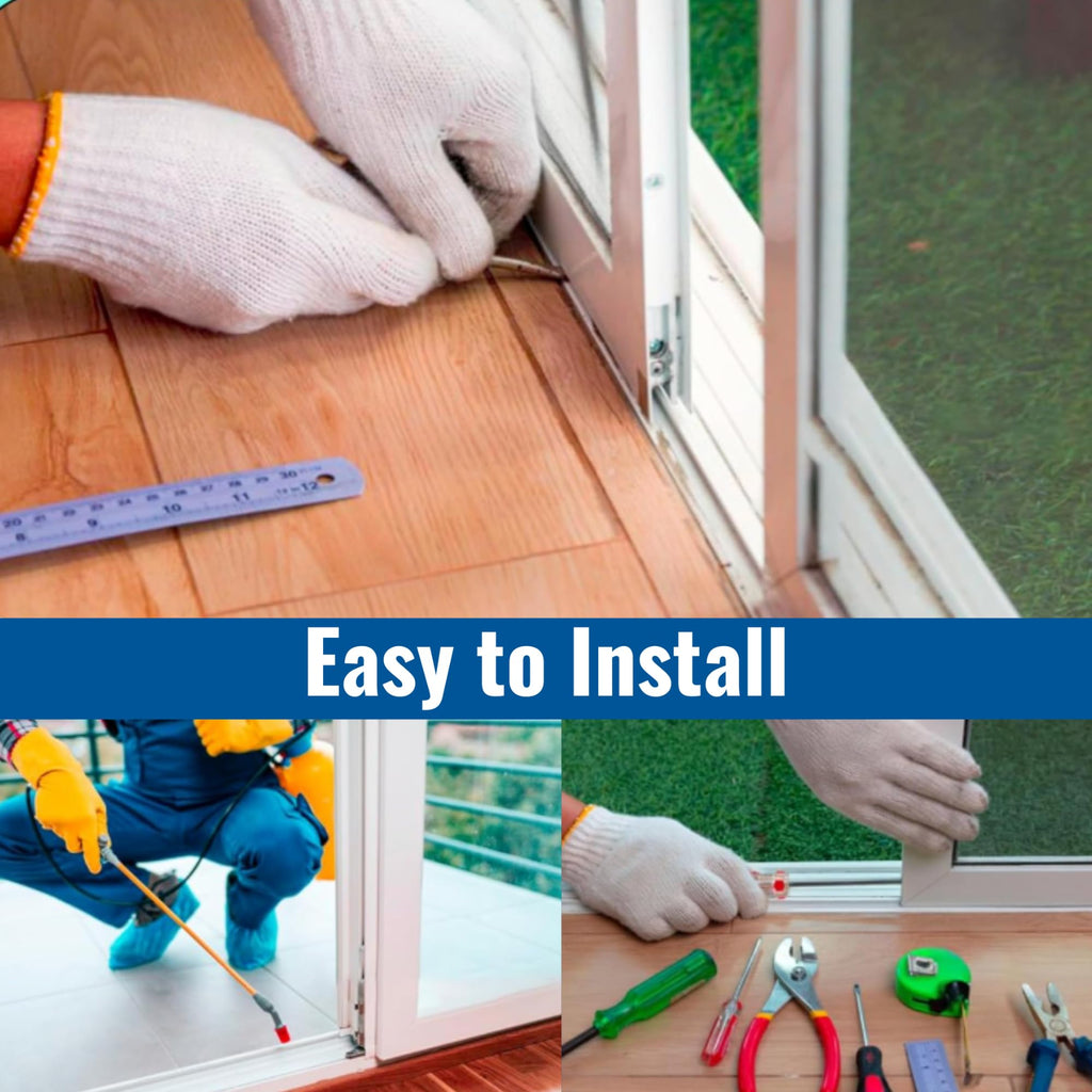White Vinyl Sliding Screen Door Track S799