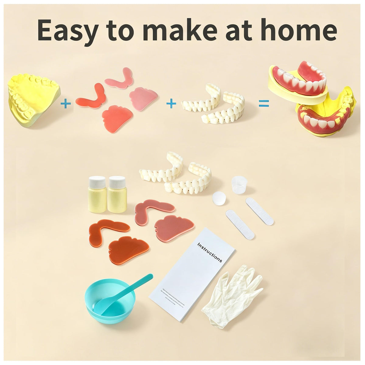 Moldable Temporary False Teeth Kit V500