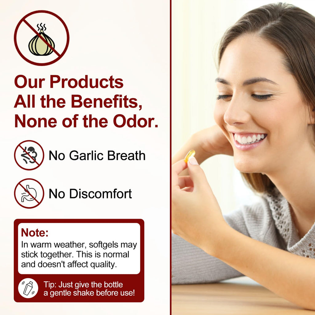 Odorless Organic Aged Garlic Extract Softgels N18208
