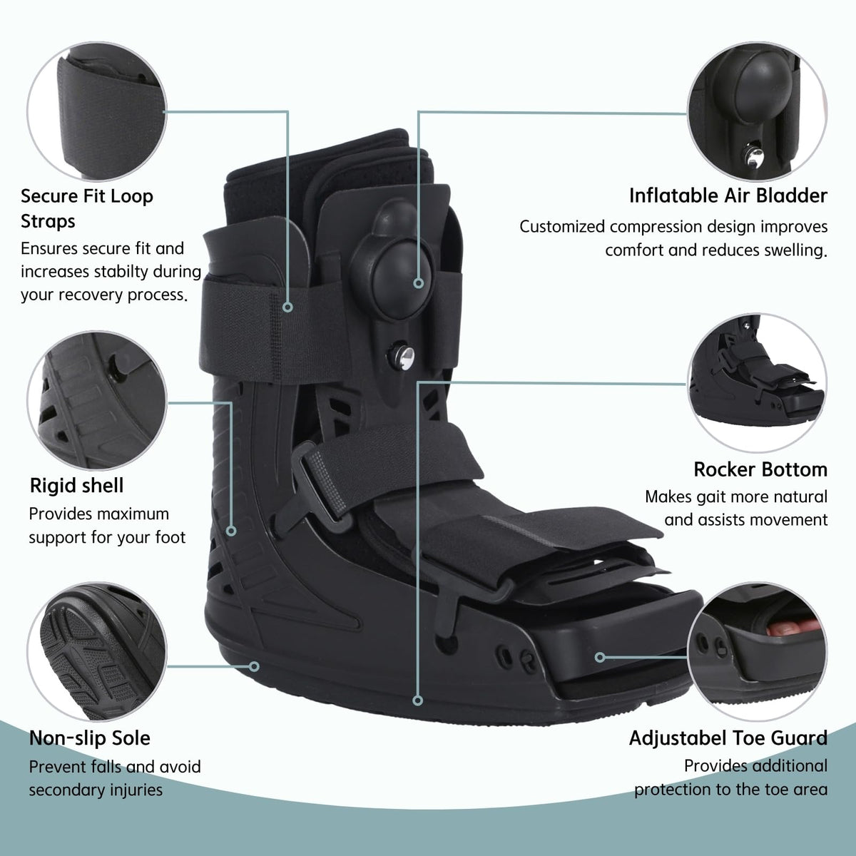Short Inflatable Walking Boot V121