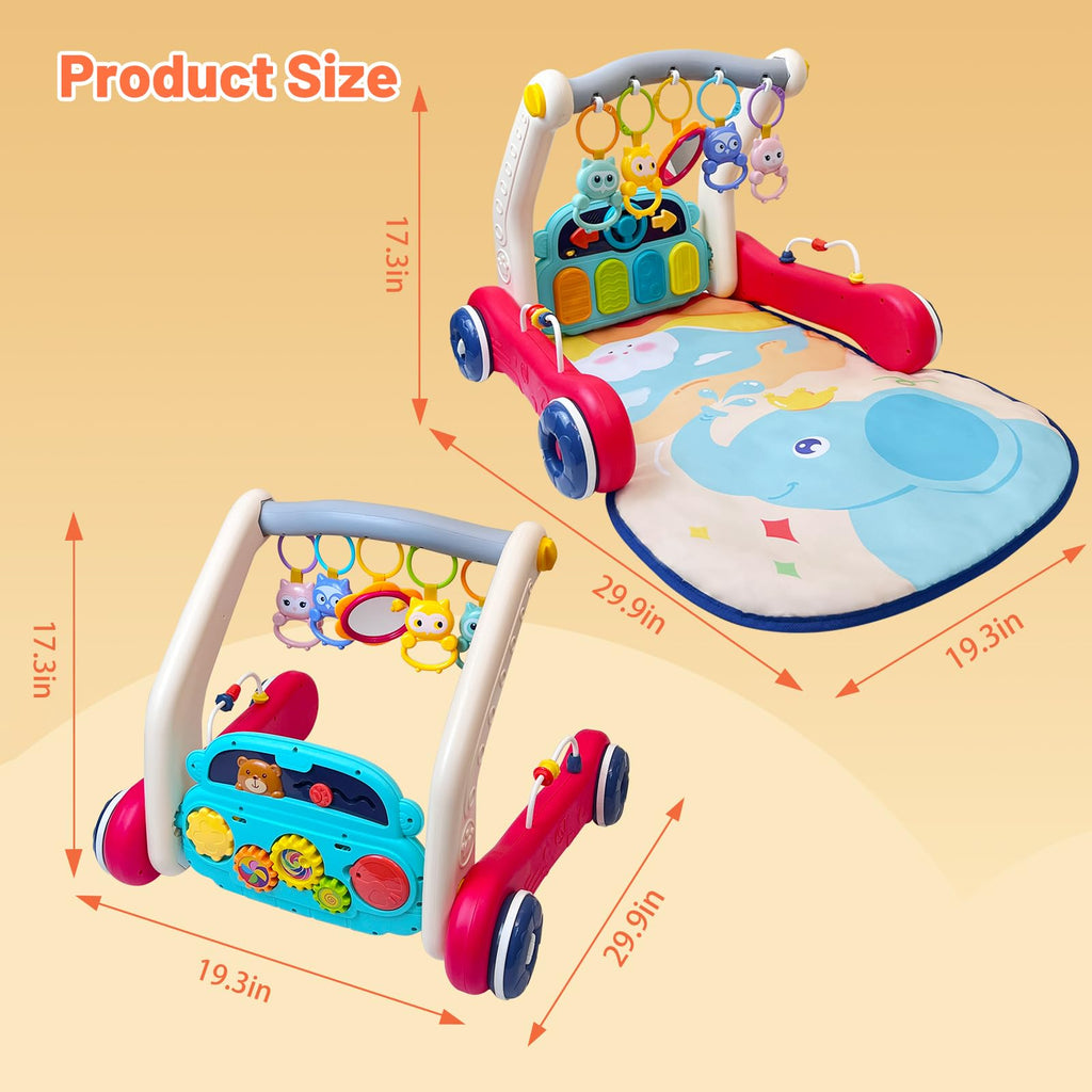Baby Gym Play Mat & Baby Walker with Music and Light M31259