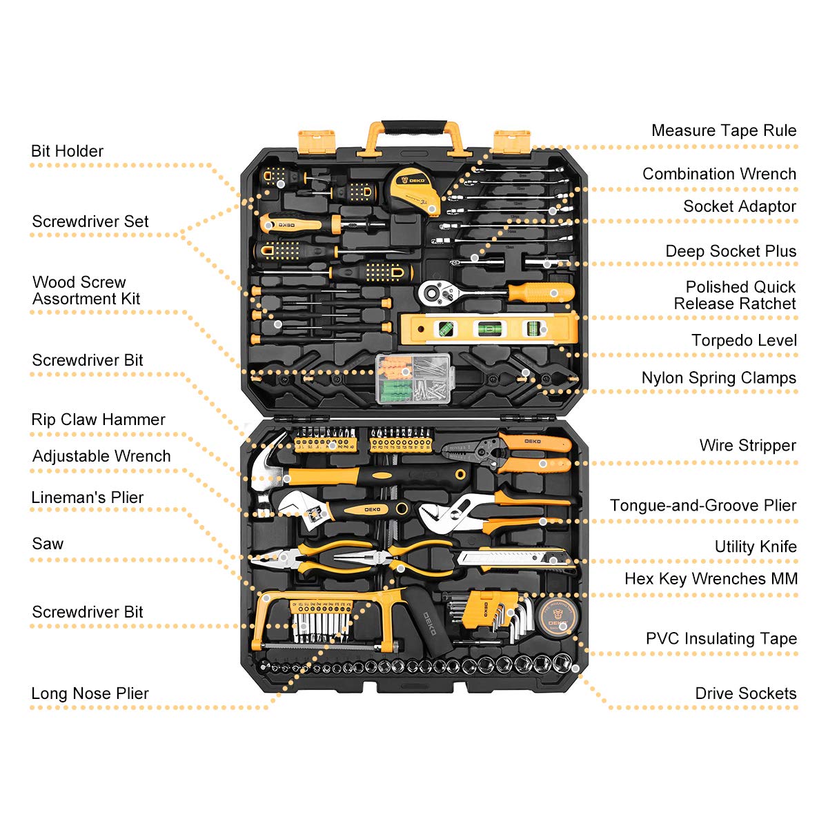 228 Piece Socket Wrench Hand Tool Set with Toolbox Z59431