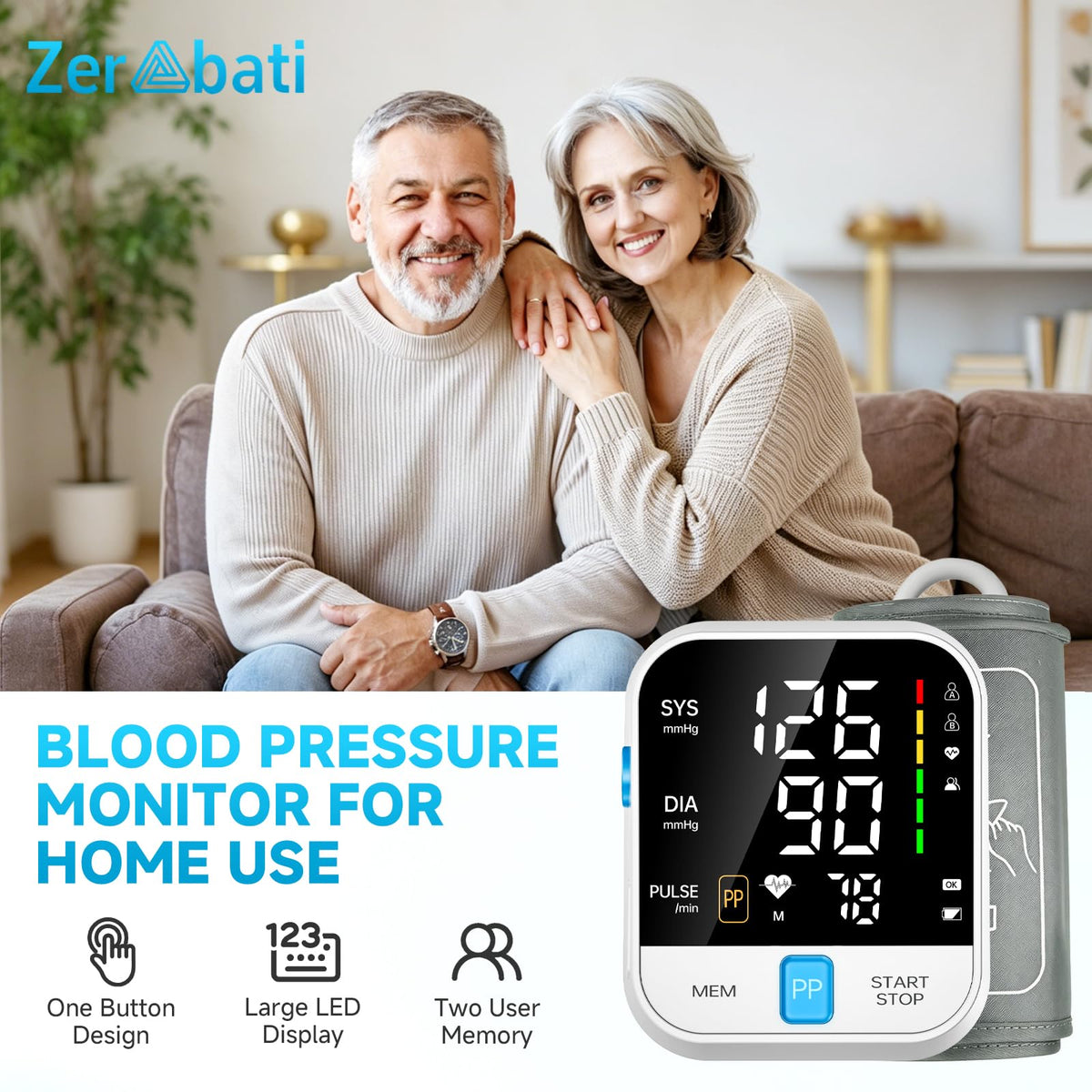 Automatic Upper Arm Blood Pressure Monitor with Large Cuff V203294
